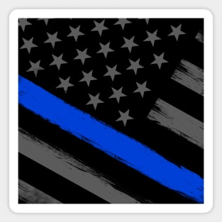 Thin Blue Line Flag - Police Officer Flag - Back The Blue Magnet